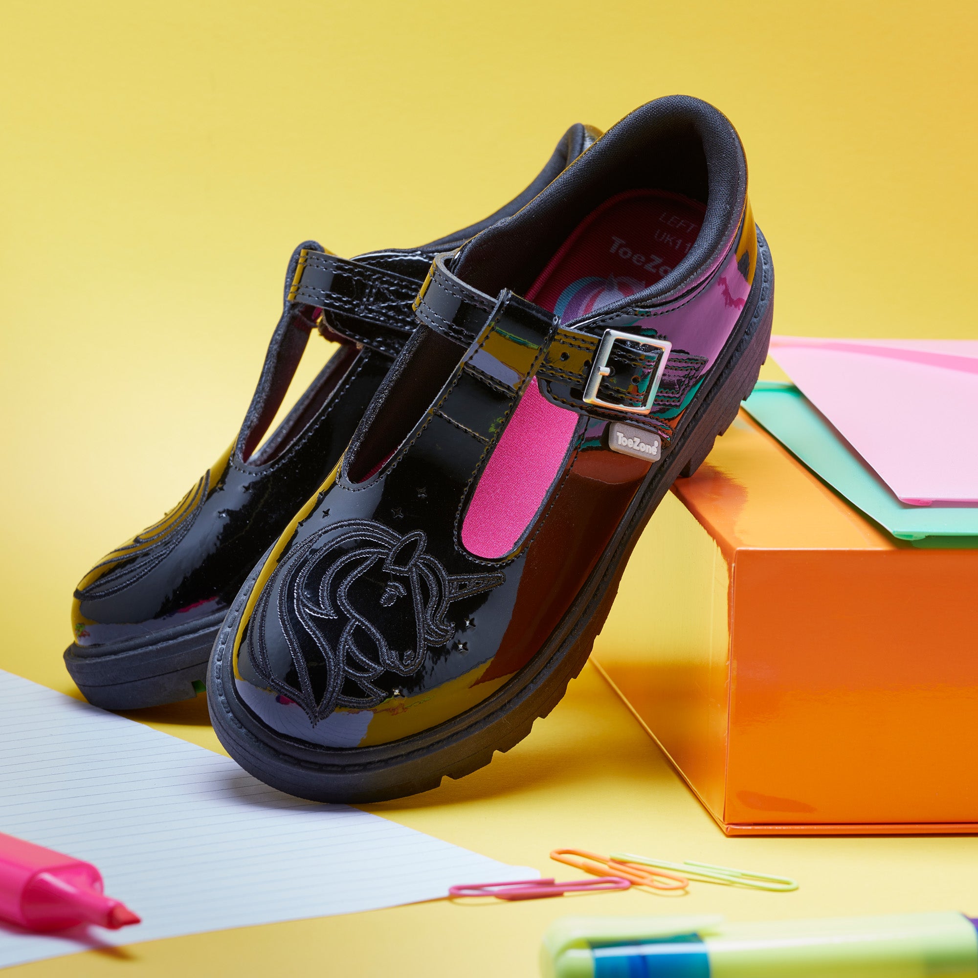 Rubber front hot sale school shoes