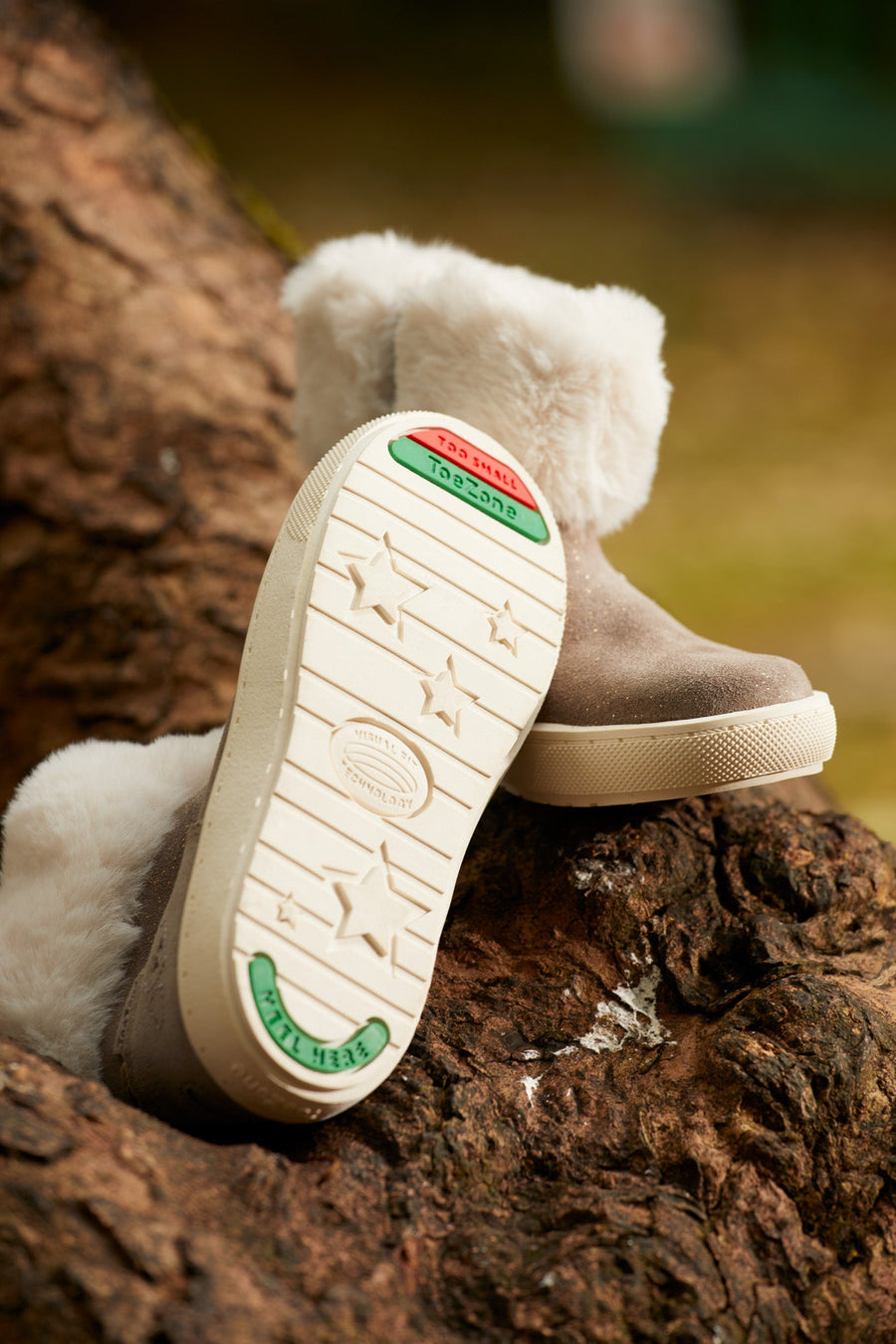 FAITH - Girls' Brown Suede Fur Boot (Available in Half Sizes) Boots All Girls ToeZone Footwear