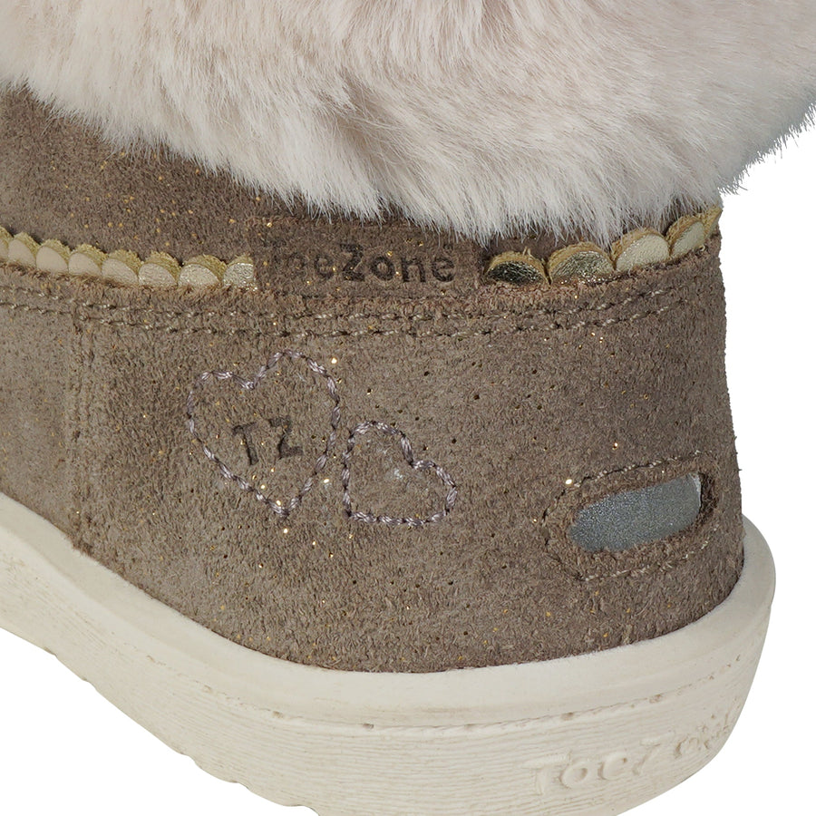 FAITH - Girls' Brown Suede Fur Boot All Girls ToeZone Footwear