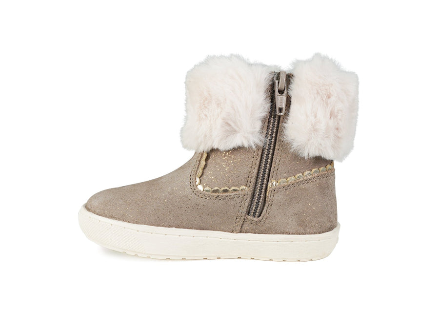 FAITH - Girls' Brown Suede Fur Boot All Girls ToeZone Footwear