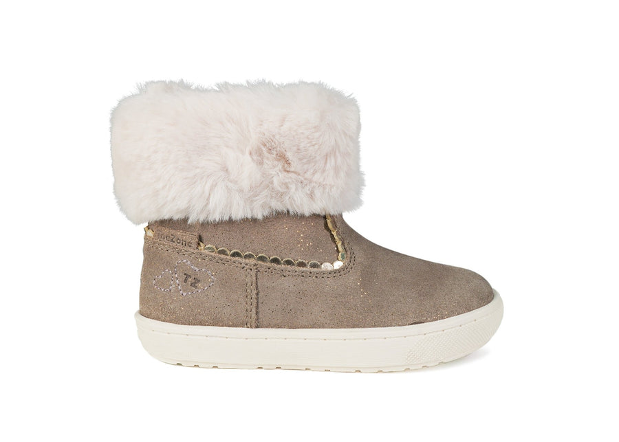 FAITH - Girls' Brown Suede Fur Boot All Girls ToeZone Footwear