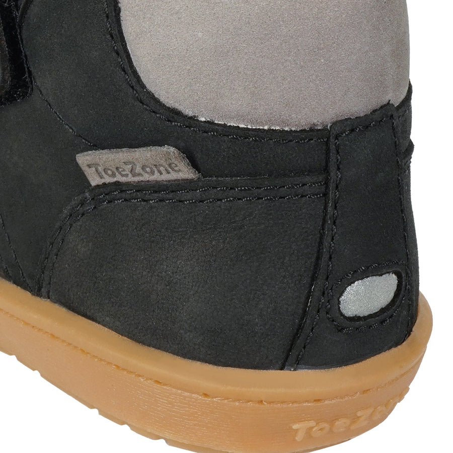 GRAYSON - Boys' Black Nubuck Rip Tape Boot All Boys ToeZone Footwear