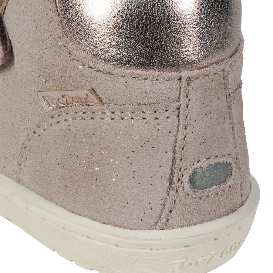 LAYLA - Girls' Pink Shimmer Rip Tape Boot All Girls ToeZone Footwear