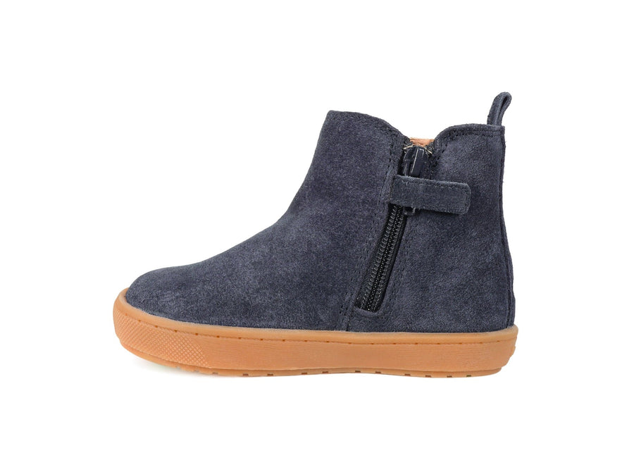 SAM - Navy Suede Gusset Boot All Boys ToeZone Footwear