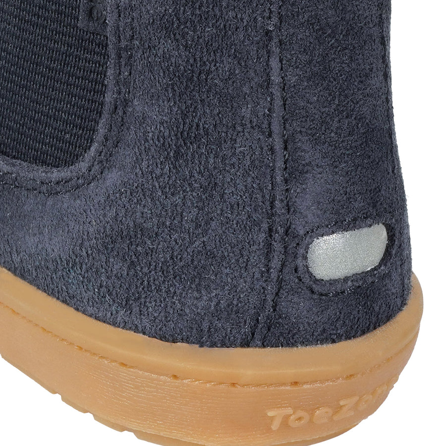 SAM - Navy Suede Gusset Boot All Boys ToeZone Footwear