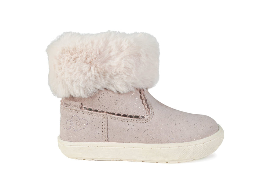 VIENNA - Girls' Pink Shimmer Fur Boot All Girls ToeZone Footwear