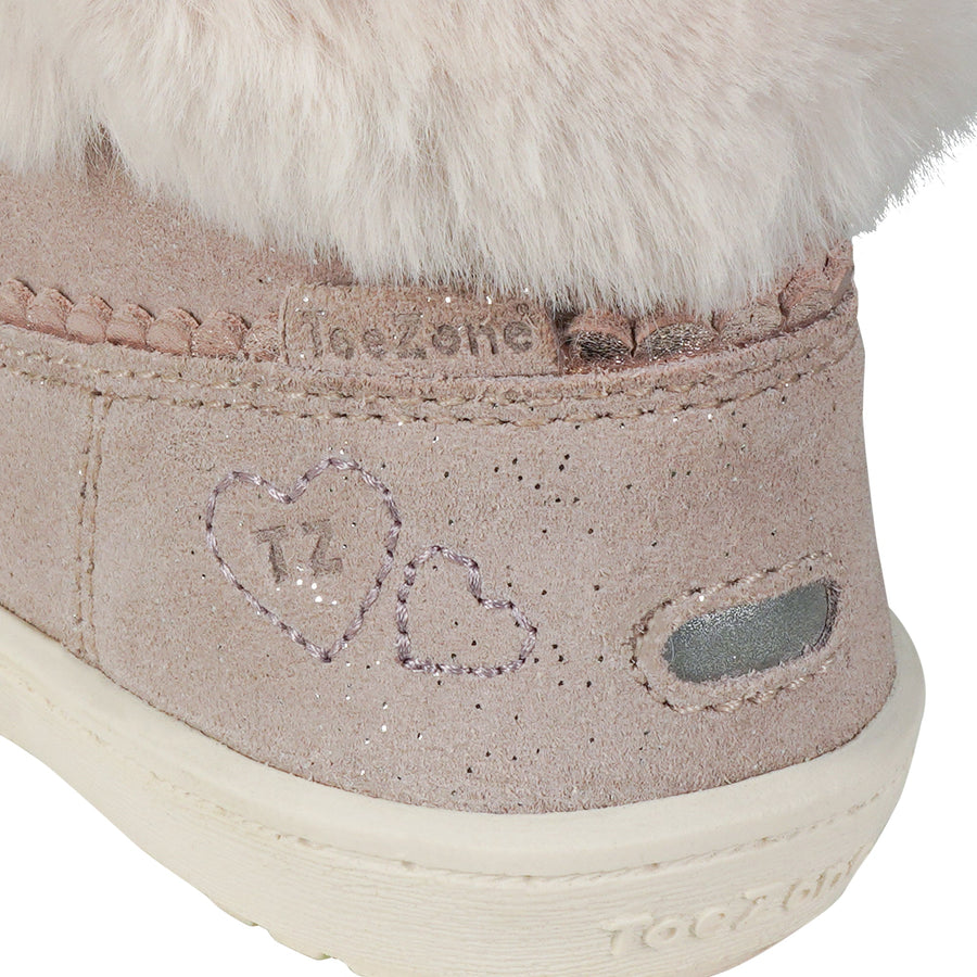 VIENNA - Girls' Pink Shimmer Fur Boot All Girls ToeZone Footwear